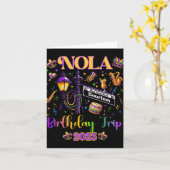 New Orleans Nola 2025 Girls' Birthday Bachelorette Karte (Gelbe Blume)