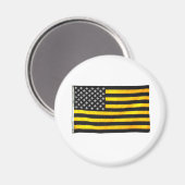 New Orleans NOLA Black and Gold American USA Flag Magnet (Vorderseite/Rückseite)