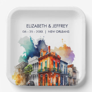 New Orleans Nola Louisiana - Hochzeitsfeier Pappteller