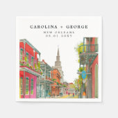 New Orleans Nola Louisiana - Hochzeitsfeier Serviette (Vorderseite)
