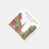 New Orleans Nola Louisiana - Hochzeitsfeier Serviette (Ecke)