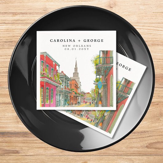 New Orleans Nola Louisiana - Hochzeitsfeier Serviette