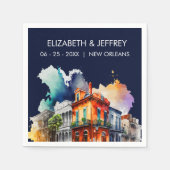 New Orleans Nola Louisiana - Hochzeitsfeier Serviette (Vorderseite)