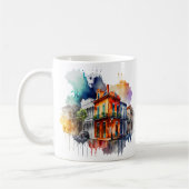 New Orleans Nola Louisiana - Wasserfarbe Kaffeetasse (Links)