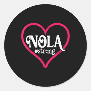 New Orleans Nola New Orleans T-Shirt Runder Aufkleber