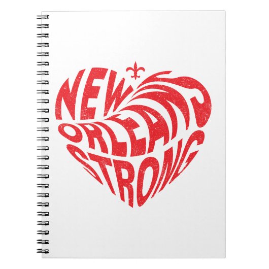 New Orleans Nola Strong Heart Notizblock (Vorderseite)