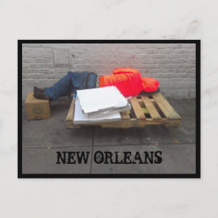 New Orleans Obdachlose Postkarte