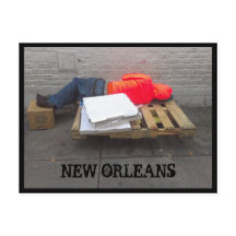 New Orleans Obdachlose Postkarte