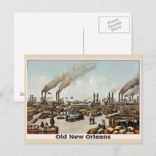 New Orleans Old Time River Front Postkarte (Vorne/Hinten)