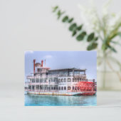 New Orleans Paddle Steamer Postkarte (Stehend Vorderseite)