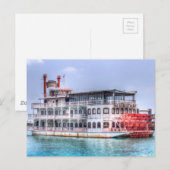 New Orleans Paddle Steamer Postkarte (Vorne/Hinten)