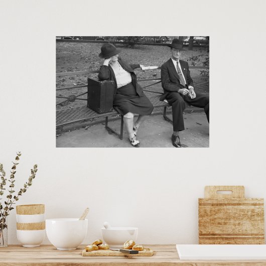 New Orleans Park Bench, 1930er Poster (Küche)