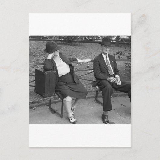 New Orleans Park Bench, 1930er Postkarte (Vorderseite)