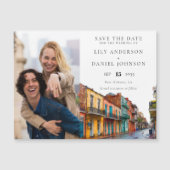 New Orleans Photo Wedding Save The Date Magneteinladung (Vorderseite)