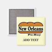 New Orleans Po Boy Magnet (Vorderseite/Rückseite)