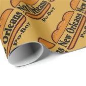 New Orleans Po Boy Vintages Geschenkpapier (Rolleneckpunkt)