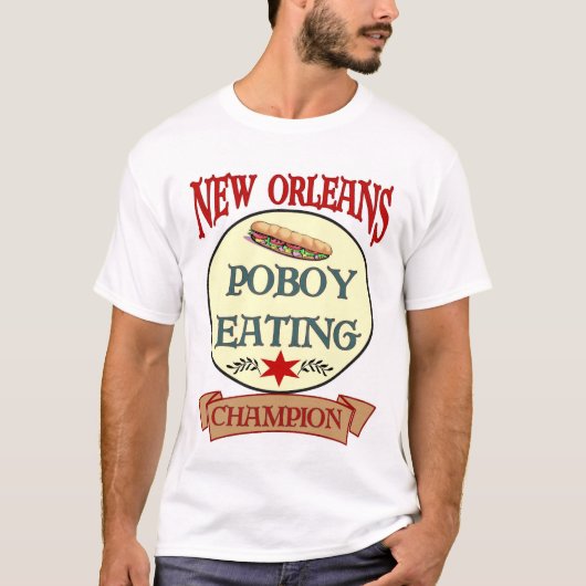 New Orleans Poboy Eating Champion T-Shirt (Vorderseite)
