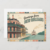 New Orleans Postcard Postkarte (Vorne/Hinten)