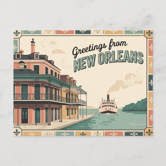 New Orleans Postcard Postkarte (Vorderseite)