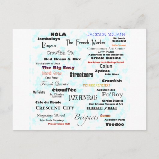 New Orleans Postkarte (Vorderseite)