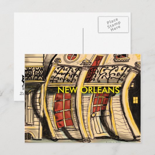 NEW ORLEANS POSTKARTE (Vorne/Hinten)