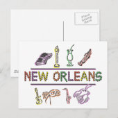 New Orleans Postkarte (Vorne/Hinten)