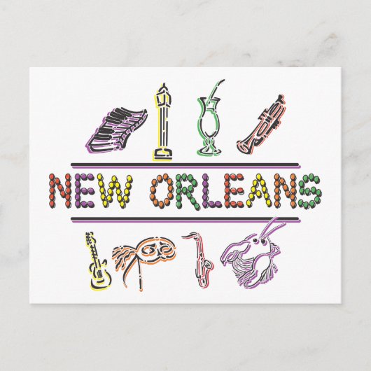 New Orleans Postkarte (Vorderseite)