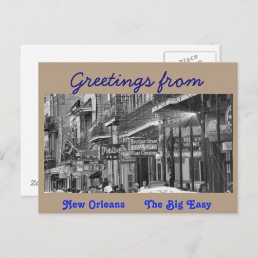 New Orleans - Postkarte (Vorne/Hinten)