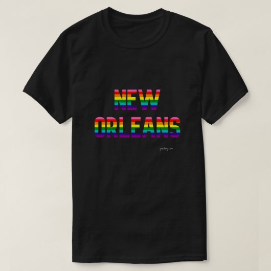 New Orleans Pride Rainbow Flag T Shirt (Design vorne)