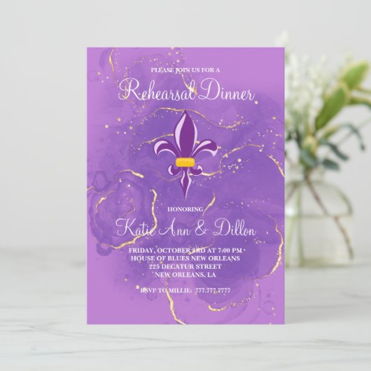 New Orleans Probe Dinner Einladung (Stehend Vorderseite)