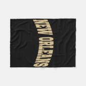New Orleans - Retro-Design - Clic Fleecedecke (Vorderseite (Horizontal))