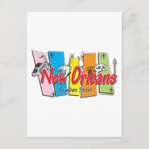 New-Orleans-Retro Postkarte
