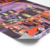 New Orleans Retro Vintage Travel Poster (Ecke)