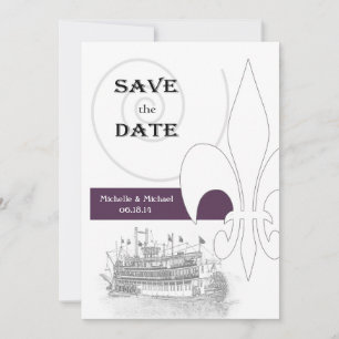 New Orleans Riverboat Lilie Save the Date