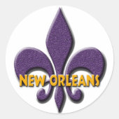 New Orleans Runder Aufkleber (Vorderseite)
