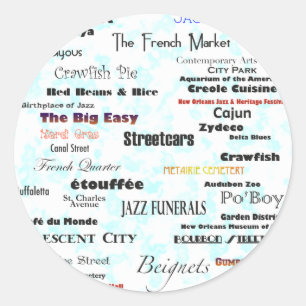 New Orleans Runder Aufkleber