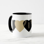 New Orleans Saints Football Herzdesign Tasse (Vorderseite Links)