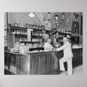 New Orleans Saloon, 1938. Vintage-Foto Poster