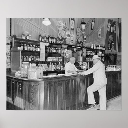 New Orleans Saloon, 1938. Vintages Foto Poster (Vorne)