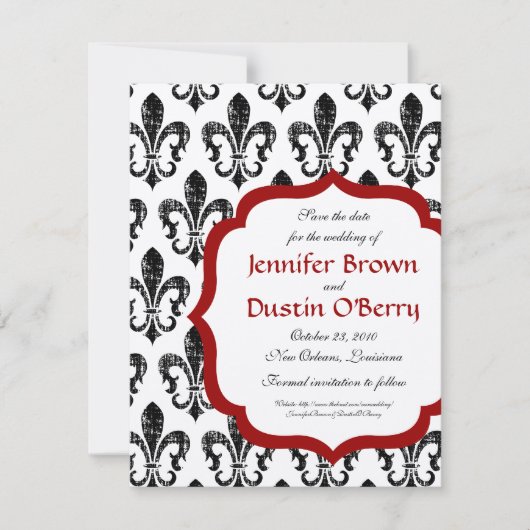 New Orleans Save the Date (Vorderseite)