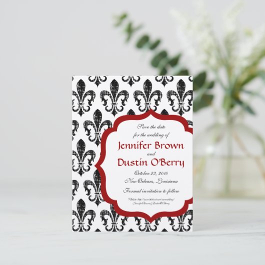 New Orleans Save the Date (Stehend Vorderseite)