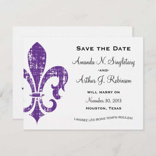 New Orleans | Save The Date | Lila (Vorne/Hinten)