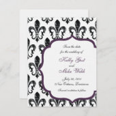 New Orleans Save the Date - Lila (Vorne/Hinten)