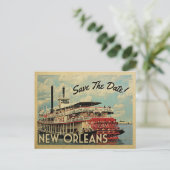New Orleans Save the Date Vintage Postkarten (Stehend Vorderseite)