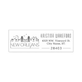 New Orleans | Selbstfarbige Briefmarke der benutze Permastempel
