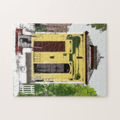 New Orleans Shot Gun House mit Katze Puzzle (Horizontal)