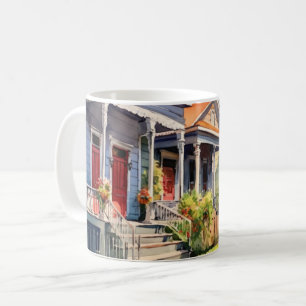 New Orleans Shotgun Zuhause Art Kaffeetasse