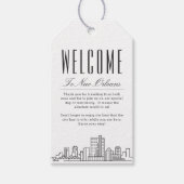 New Orleans Skyline | Begrüßungstipps Geschenkanhänger (Vorderseite)