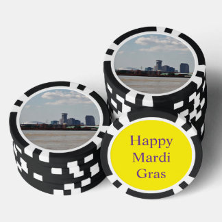 New Orleans Skyline Mardi Gras  Pokerchips