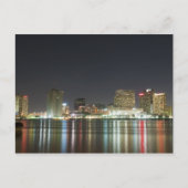 New Orleans Skyline Night Postkarte (Vorderseite)